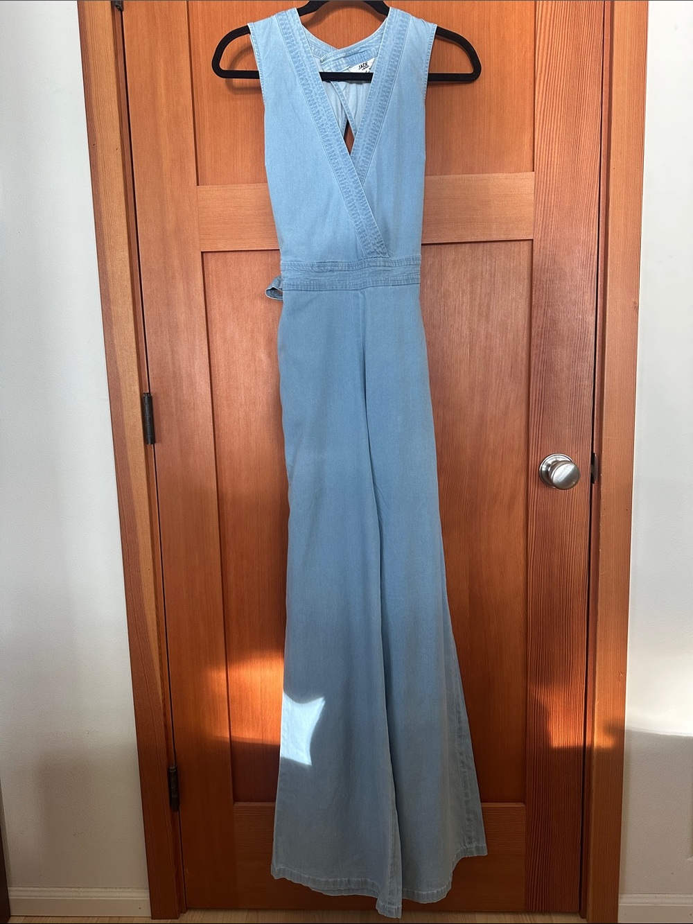 BB Dakota Chambray Wide-Leg Jumpsuit